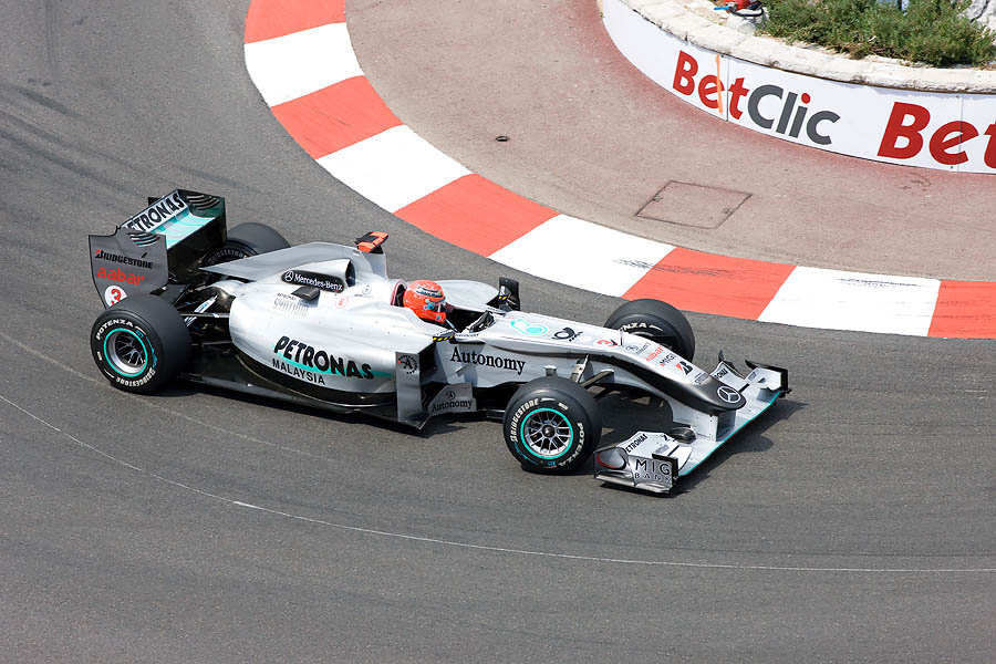 Automobile da Formula 1 al Grand Prix di Montecarlo del Principato di Monaco.