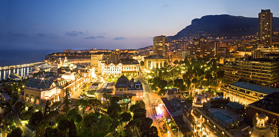 Monaco Principauté au crépuscule