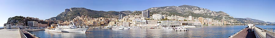 The Principality of Monaco seen from the floating pier