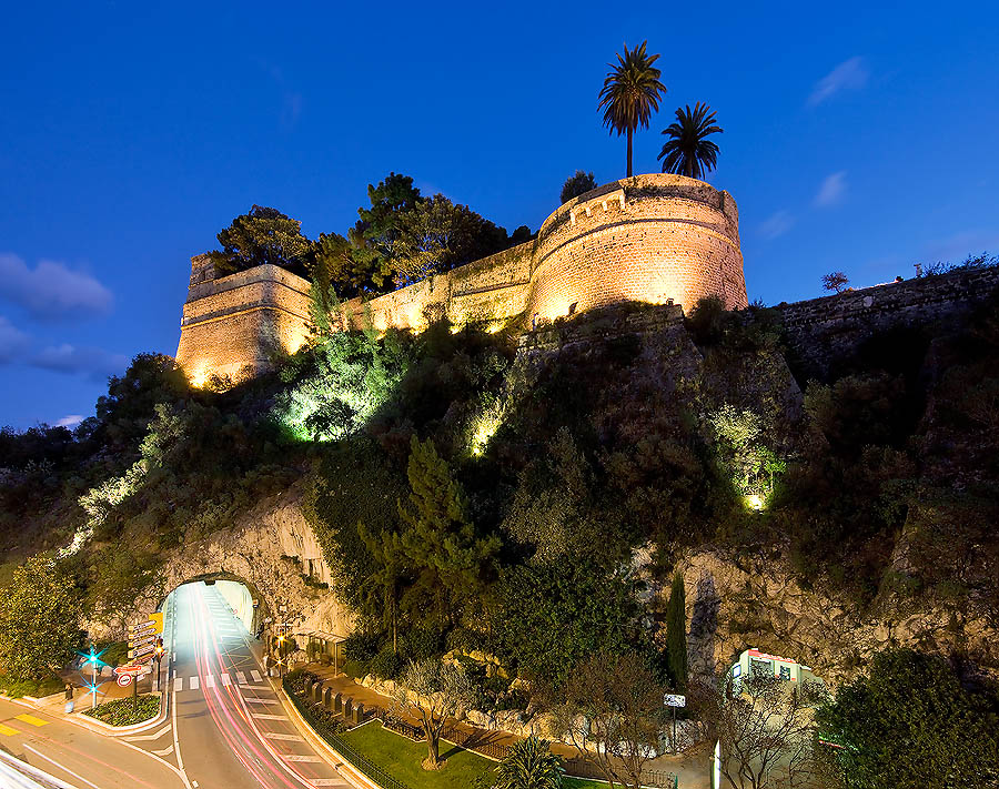 Monaco Principauté, Bastion de Serravalle et la Tour de Tous les Saints