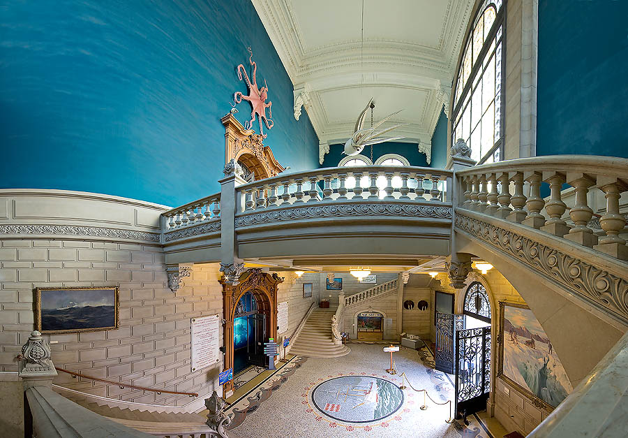 Monaco-Ville: the entrance to the Oceanographic Museum