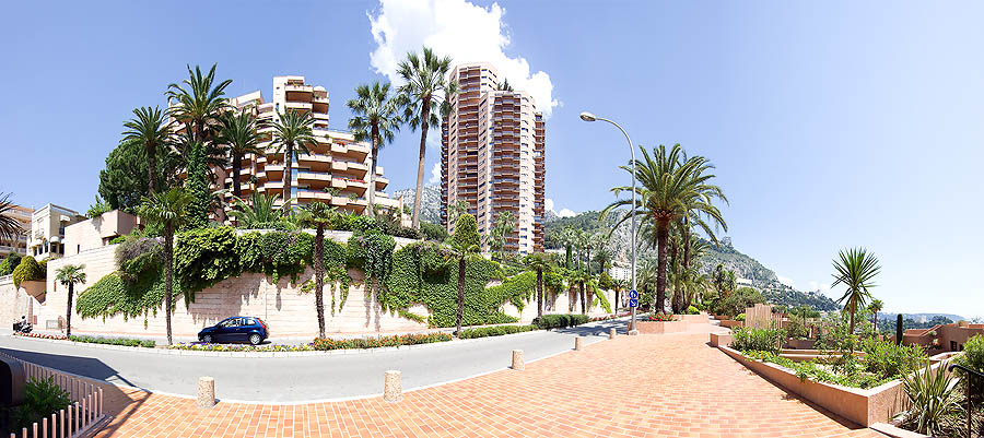 Monte Carlo: Boulevard d'Italie y la Residencia de Parc Saint Roman