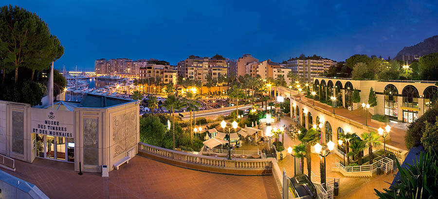 Enchanting dusk, Fontvieille, Monaco Principality