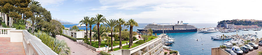 Monaco Principauté, Bateaux de croisière, toitures jardins