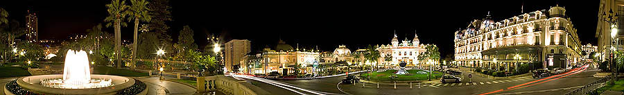 Monaco Principauté, nocturne de la place du Casino