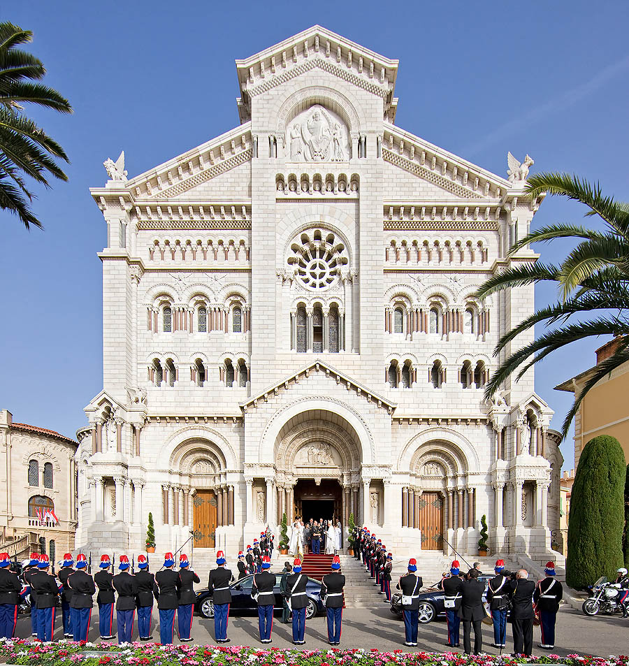 Cattedrale del Principato di Monaco il giorno della Festa Nazionale