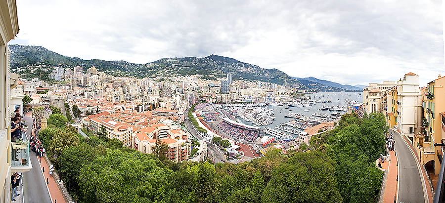 Grand Prix di Montecarlo visto da Monaco-Ville