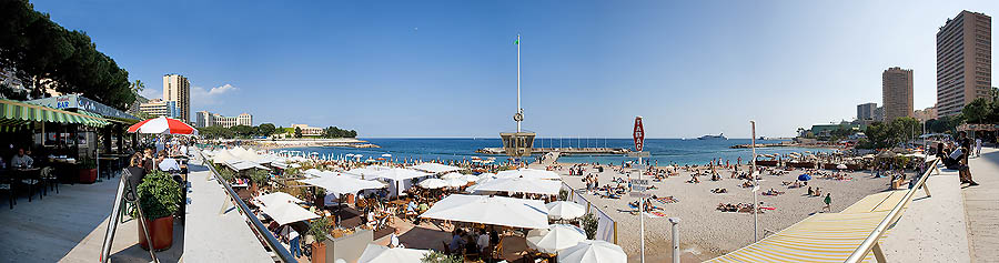 Monaco Principauté, plage Larvotto