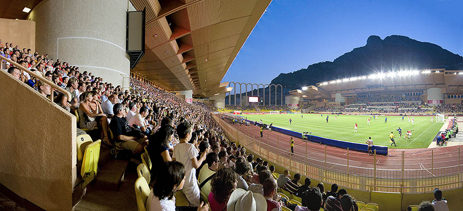 lo Stadio Louis II con la partita Inter-Monaco, Principato di Monaco