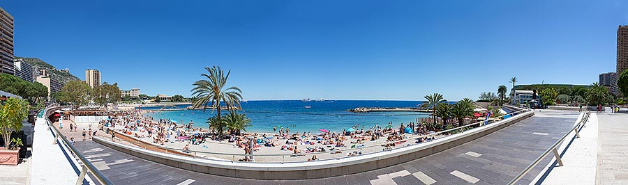 Monaco Principauté, plage Larvotto